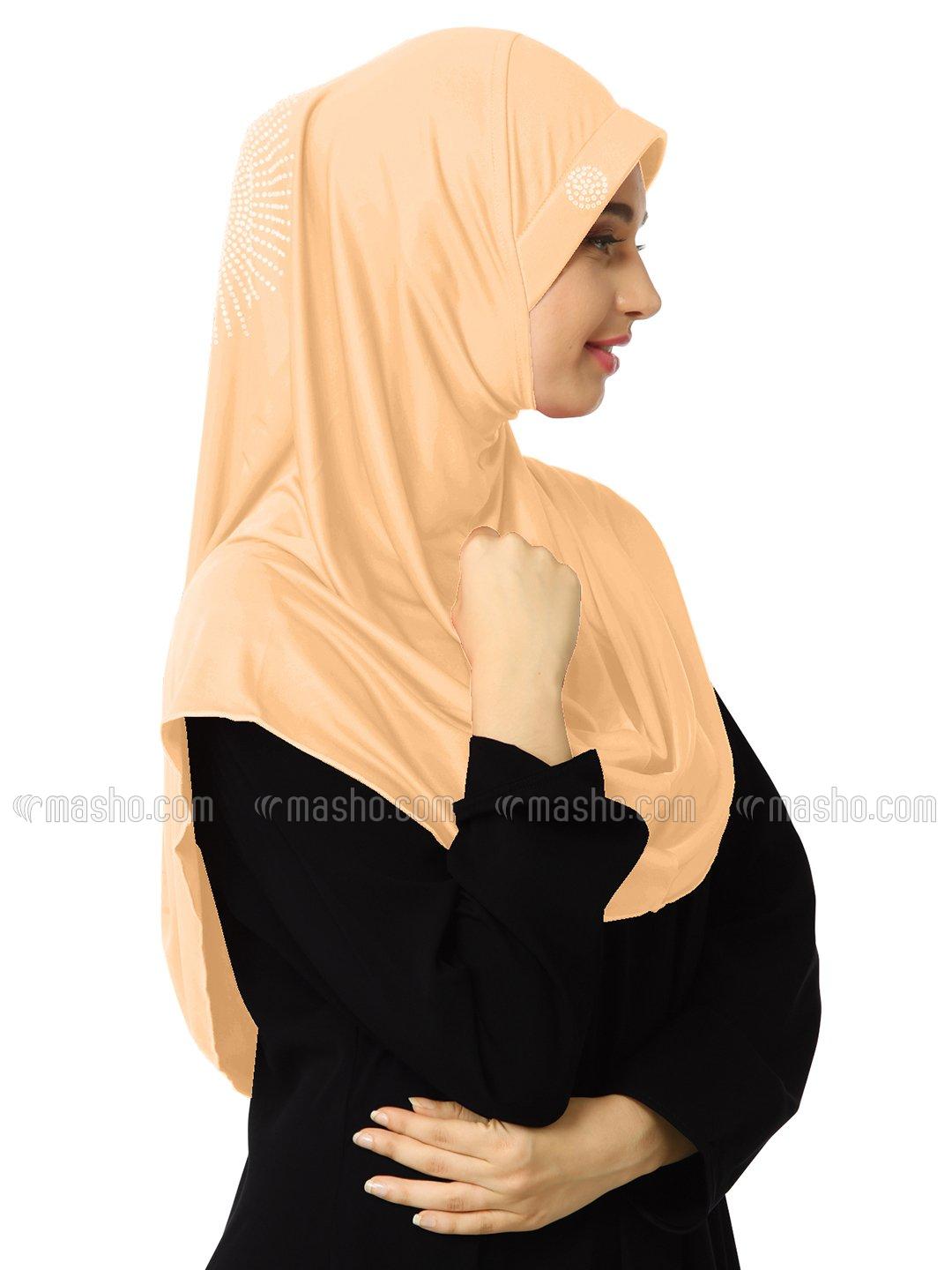Wholesale Zooni  Lycra Instant Hijab In Skin
