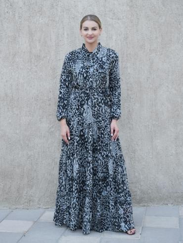 Wholesale Ash Tiger Printed Modest Dress