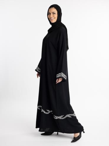 Wholesale Black Elegant Embroidered Abaya 