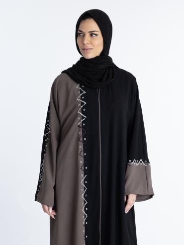 Wholesale Abaya with Handwork on the Front and Sleeves