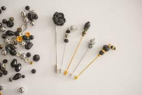 black colored hijab pins