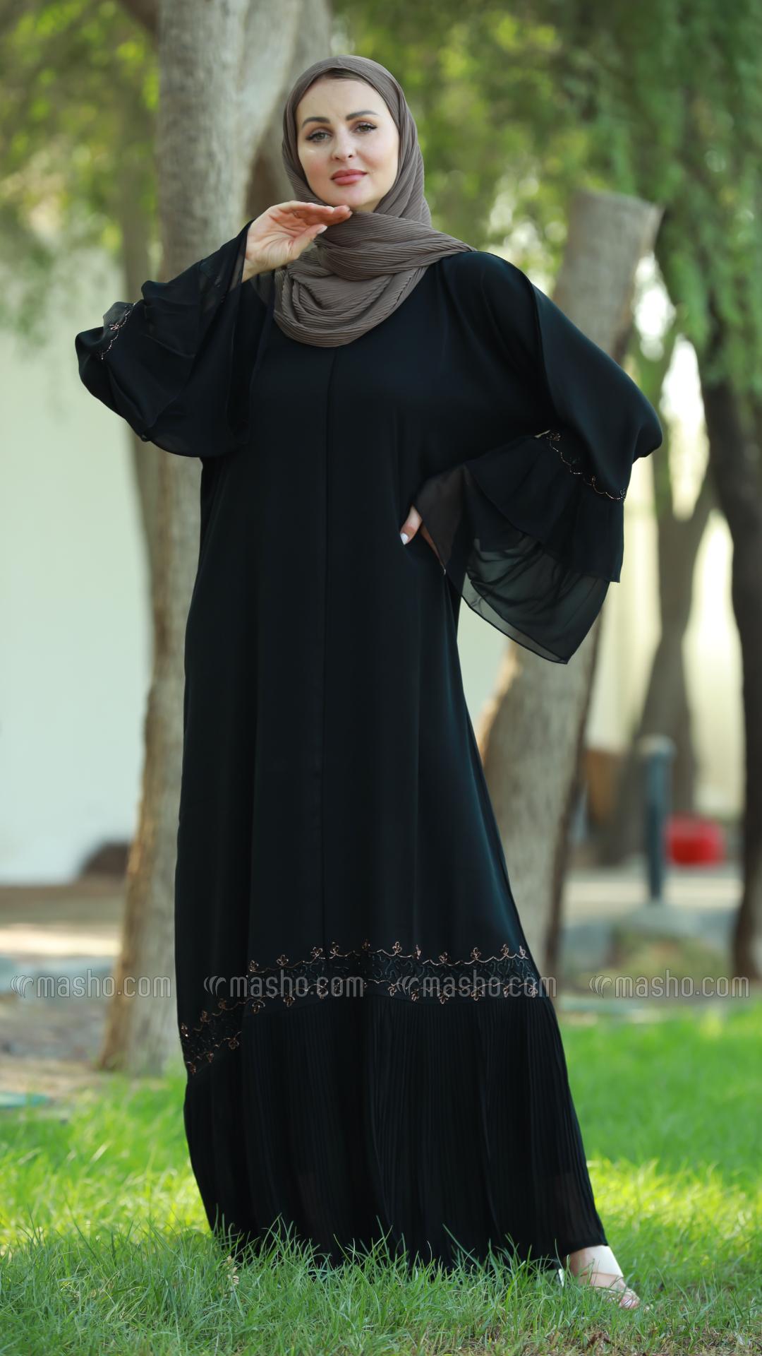 Wholesale Black Stylish Abaya With Hand Work