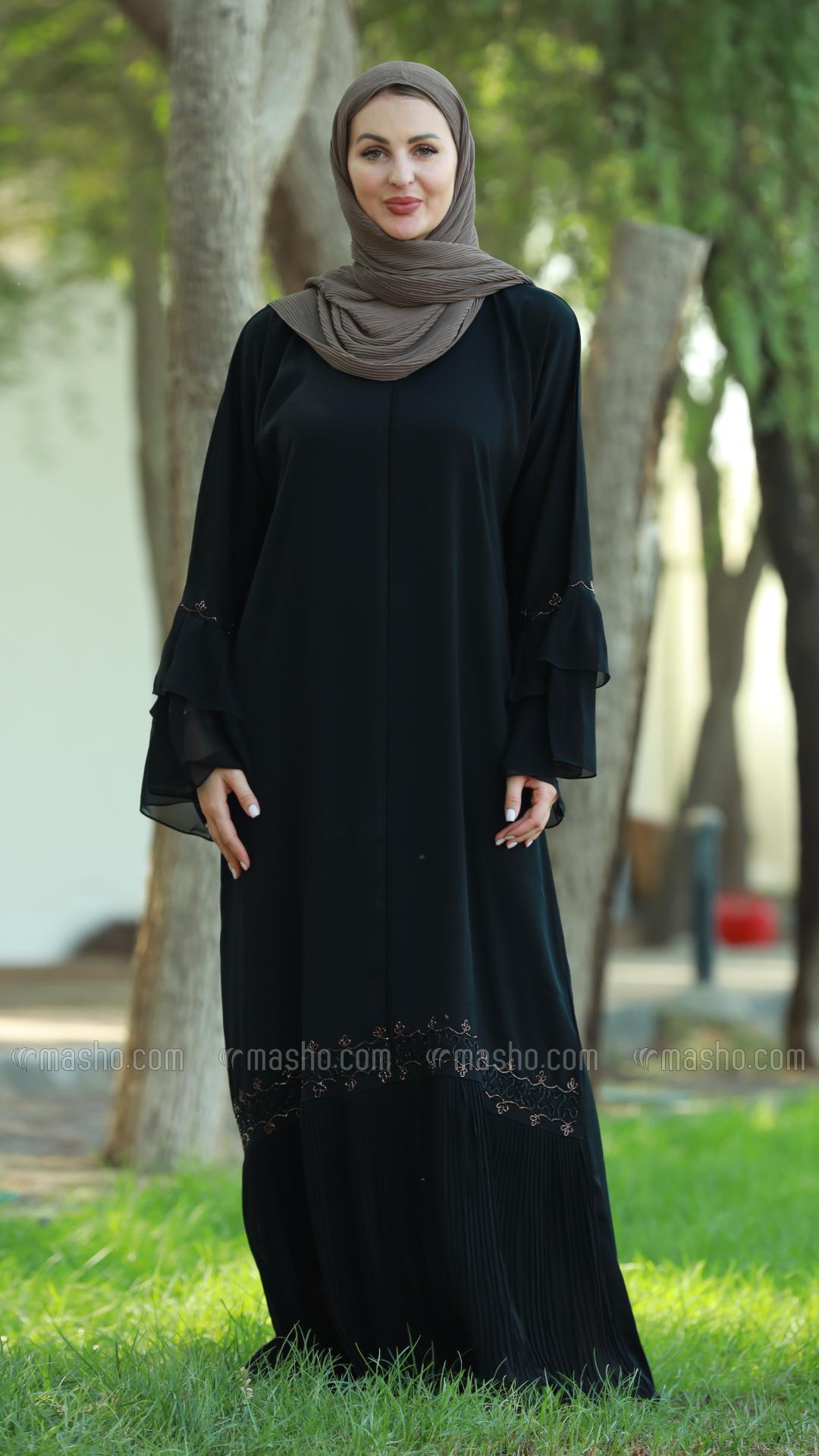Wholesale Black Stylish Abaya With Hand Work