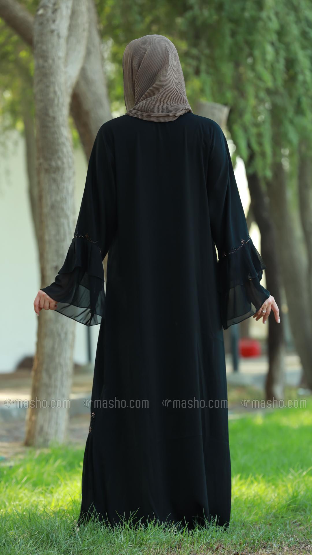 Wholesale Black Stylish Abaya With Hand Work