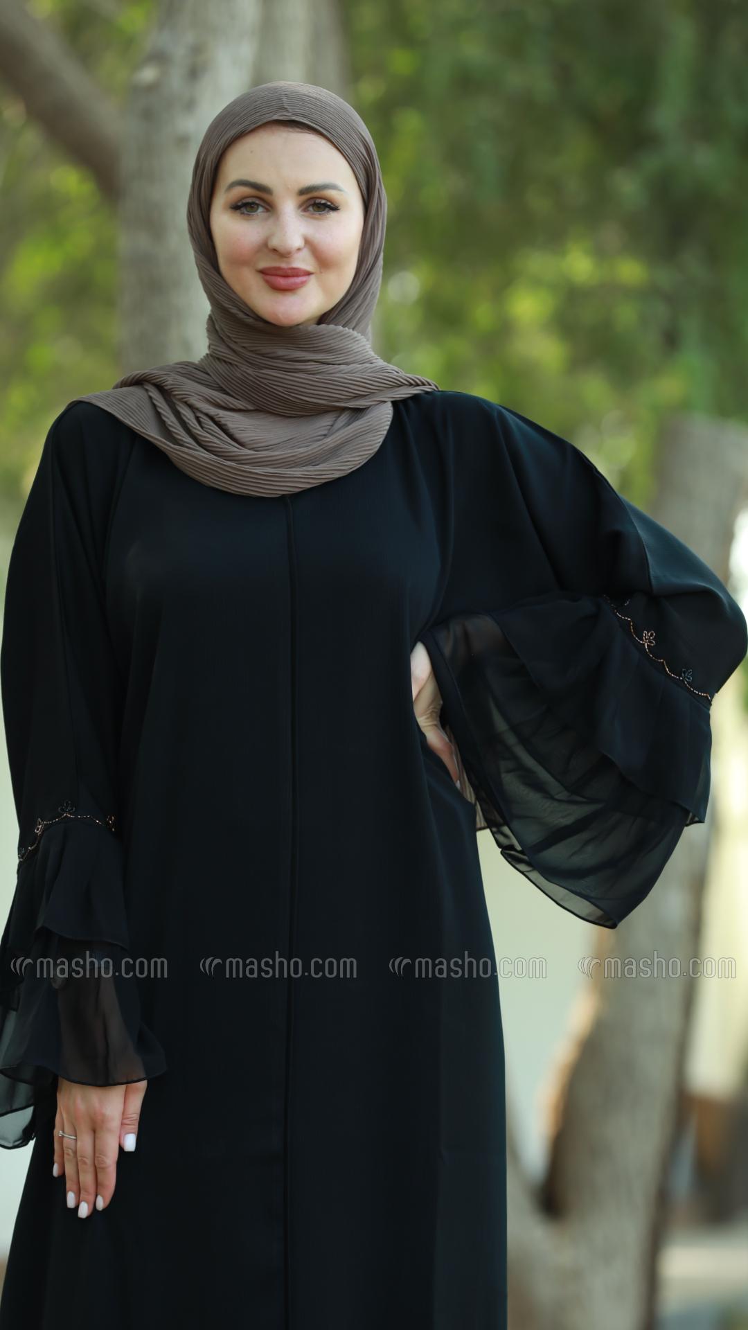 Wholesale Black Stylish Abaya With Hand Work