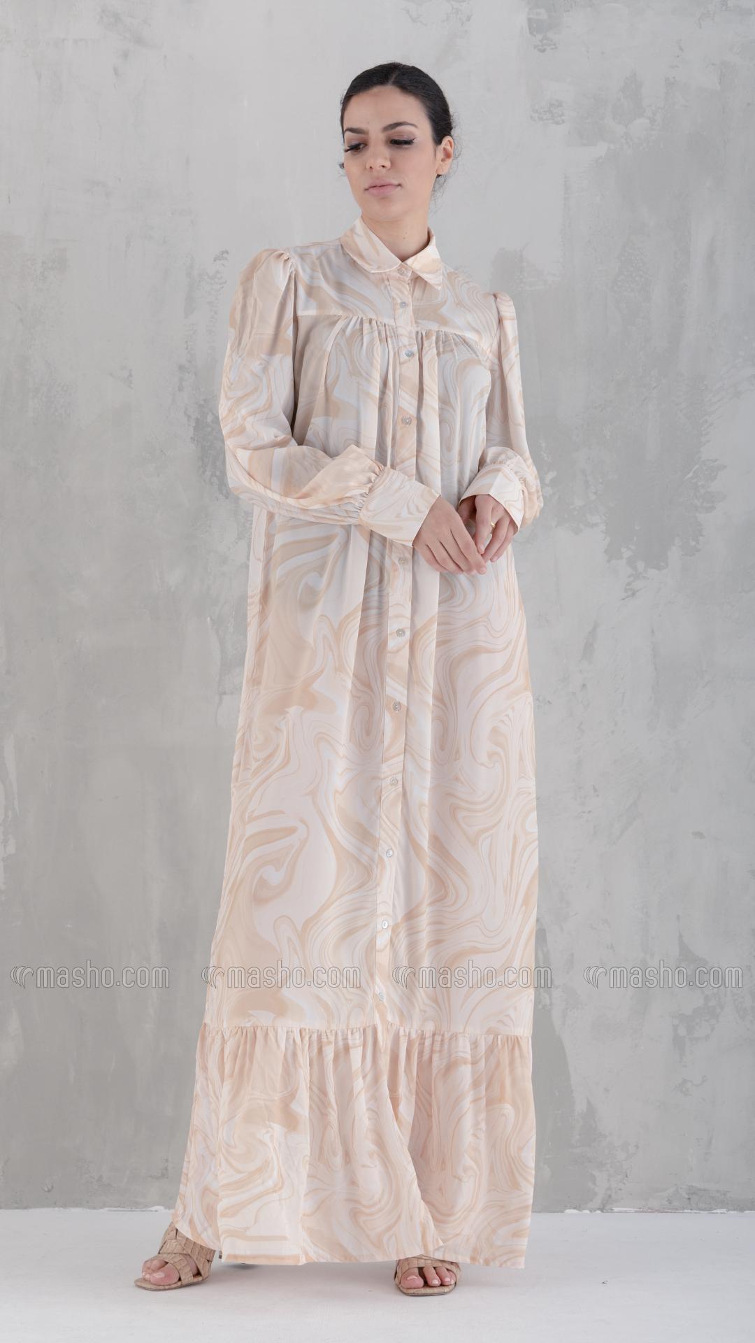 Wholesale Cream Hazel Front Open Dress