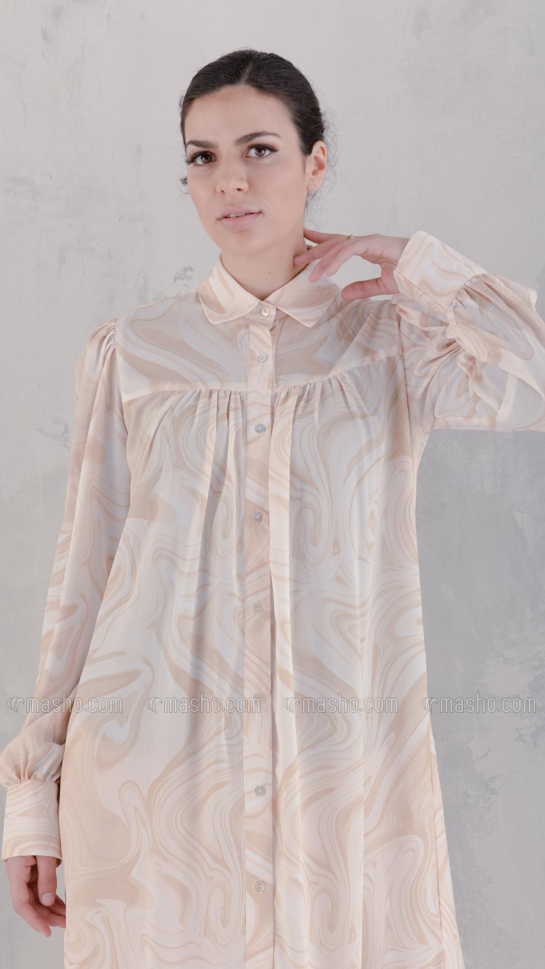 Wholesale Cream Hazel Front Open Dress