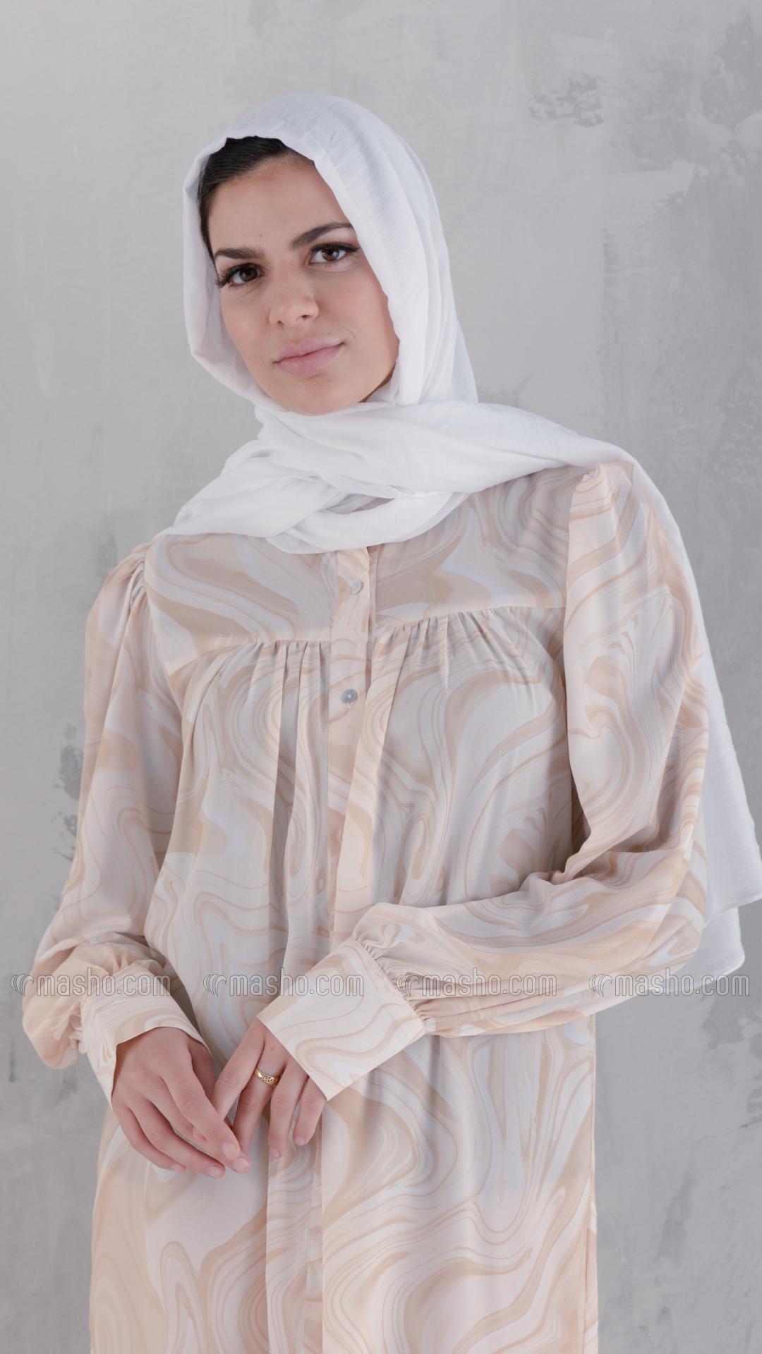 Wholesale Cream Hazel Front Open Dress