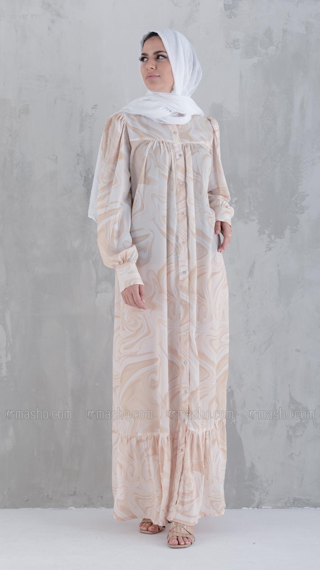 Wholesale Cream Hazel Front Open Dress