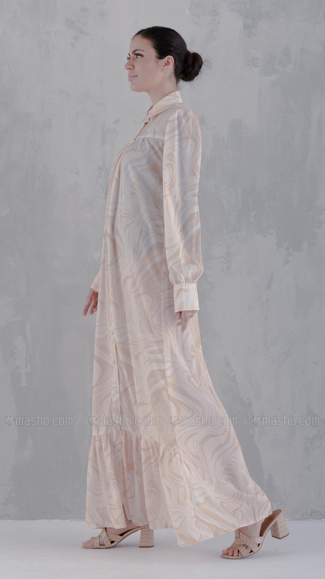 Wholesale Cream Hazel Front Open Dress