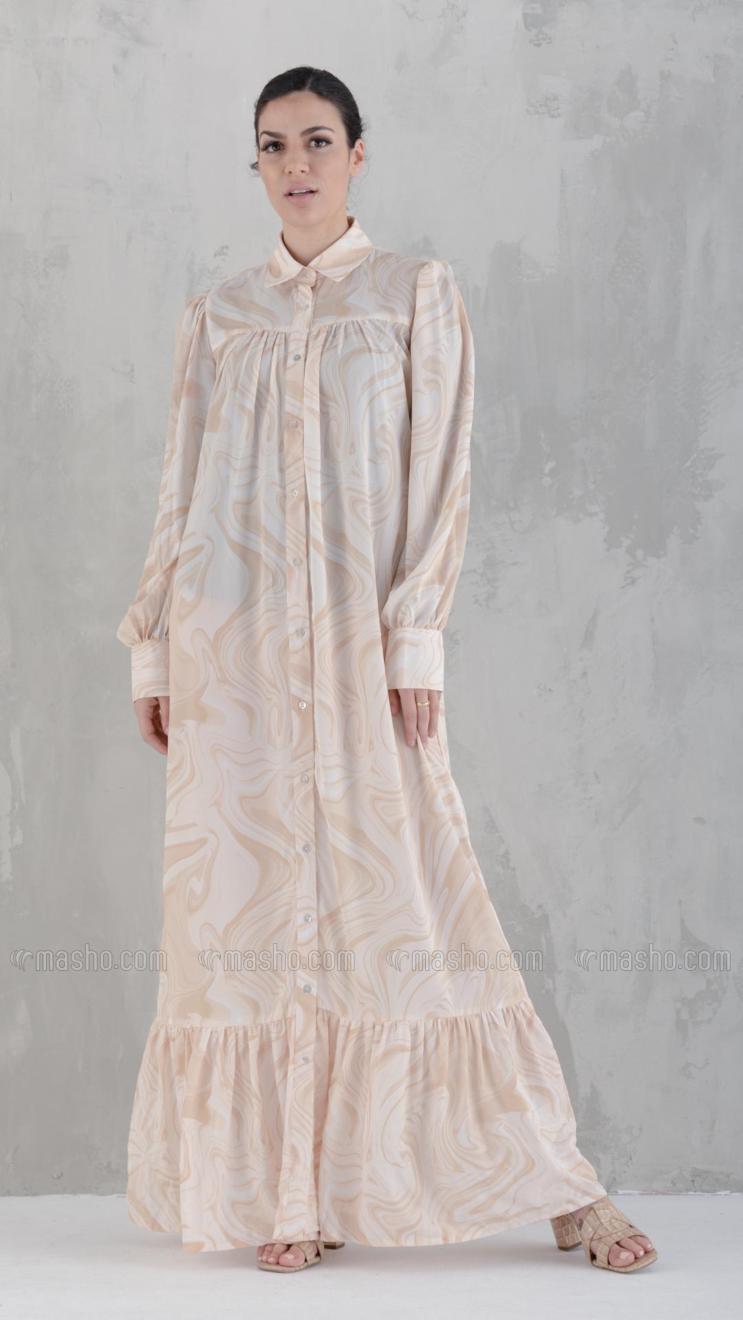 Wholesale Cream Hazel Front Open Dress