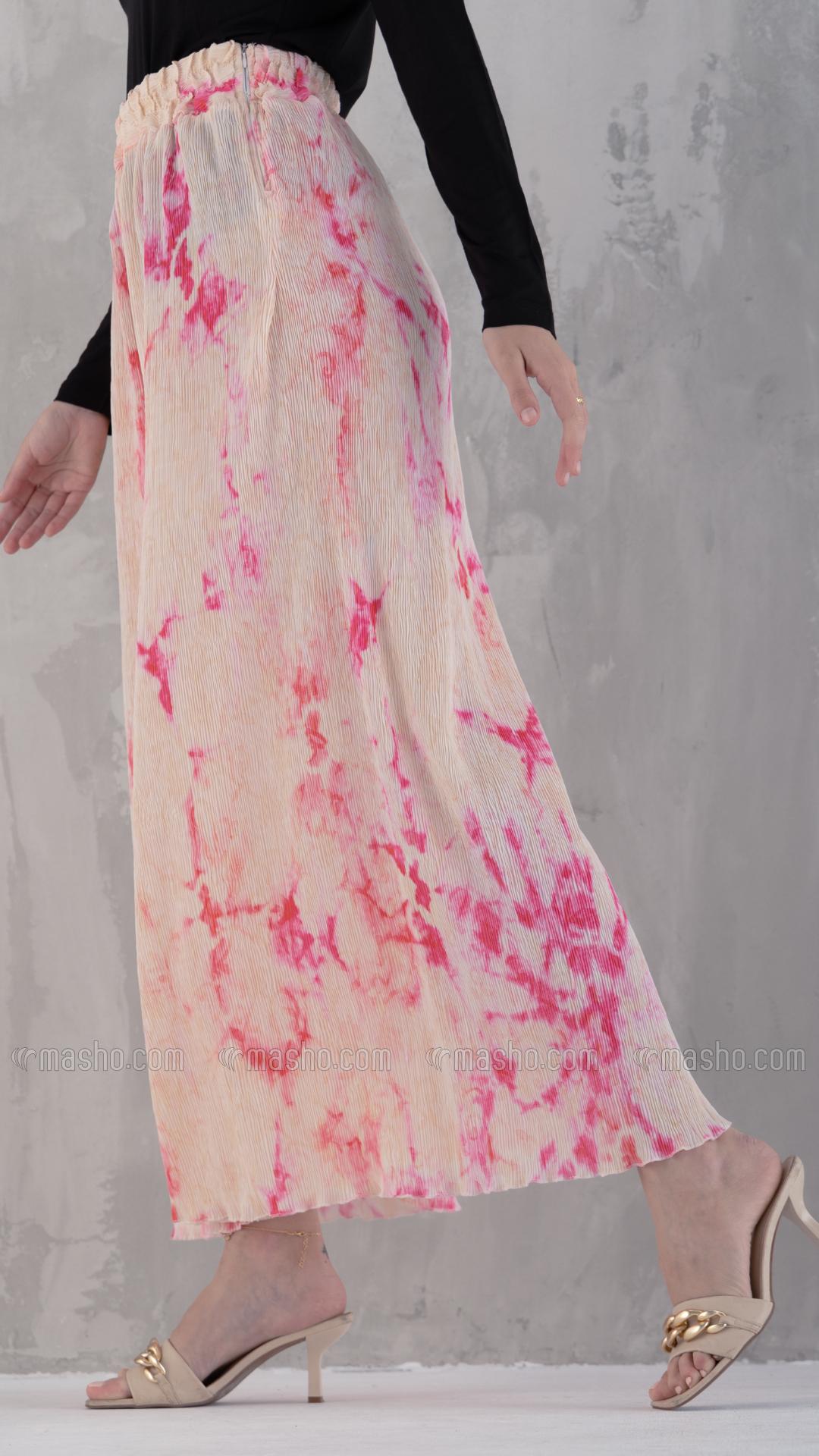 Wholesale Abstract Printed Pleated Palazzos