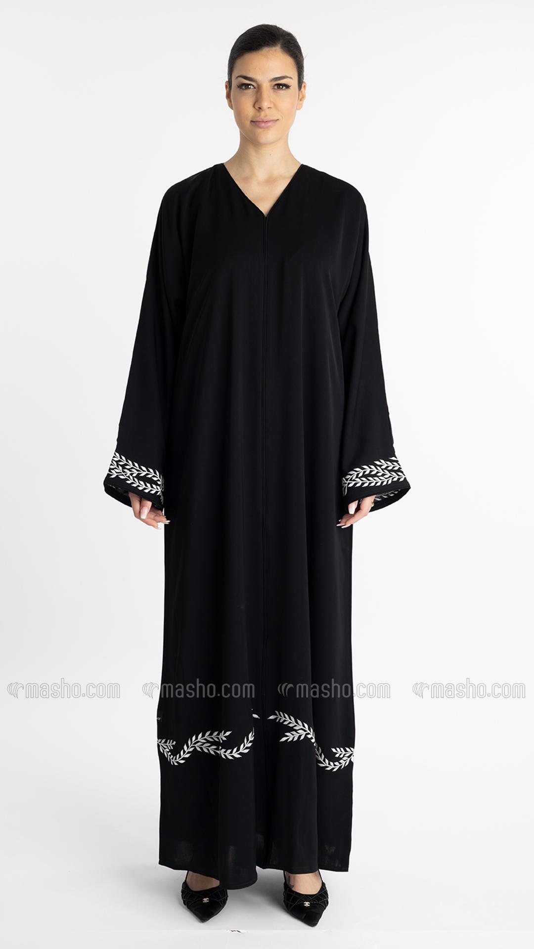 Wholesale Black Elegant Embroidered Abaya 