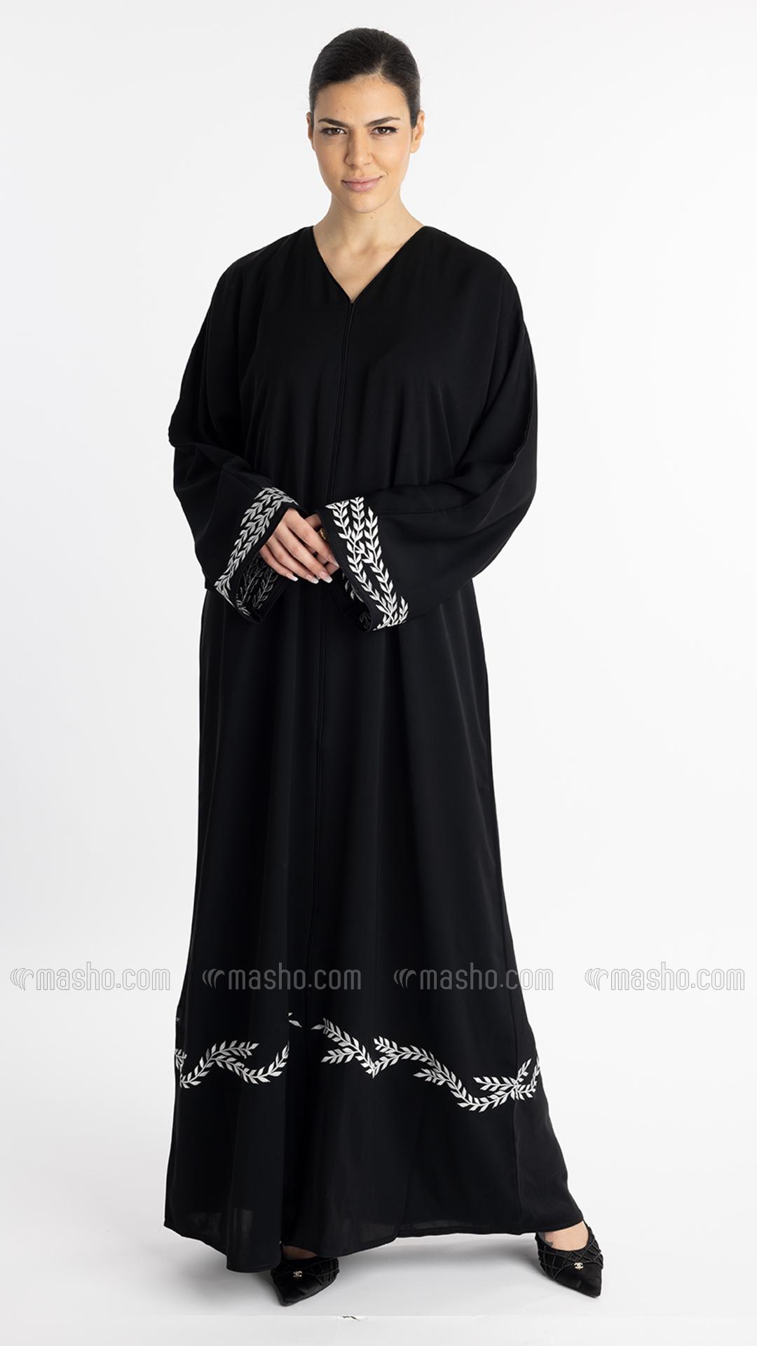 Wholesale Black Elegant Embroidered Abaya 