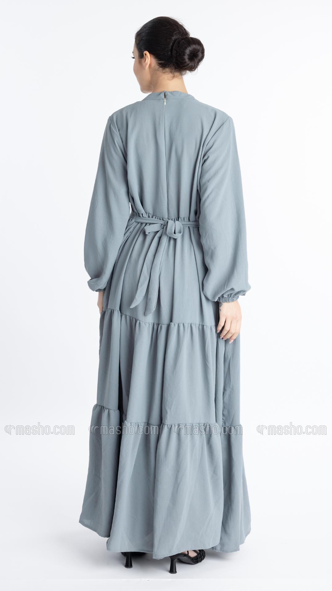 Wholesale Chrome Grey Inaya Modest Abaya 