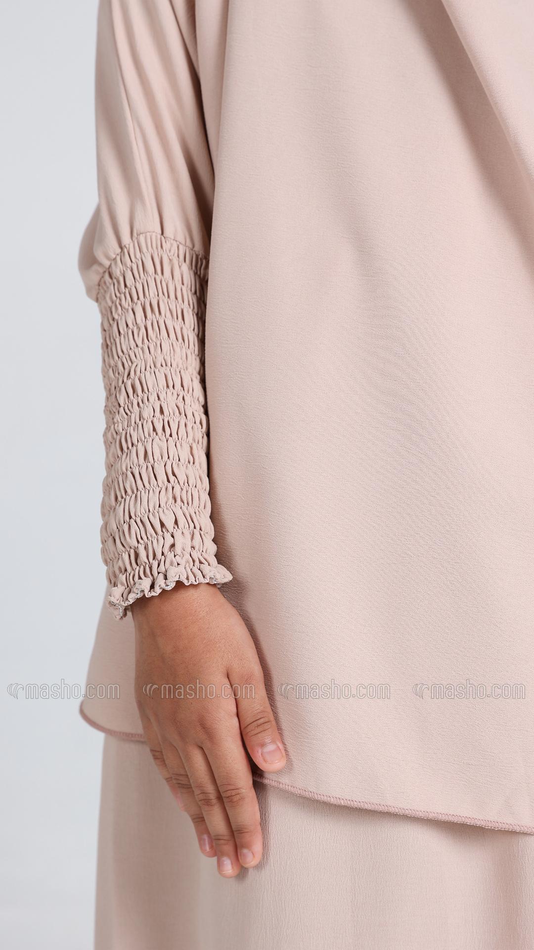 Wholesale Almond Kids Jilbab With Skirt And Khimar 