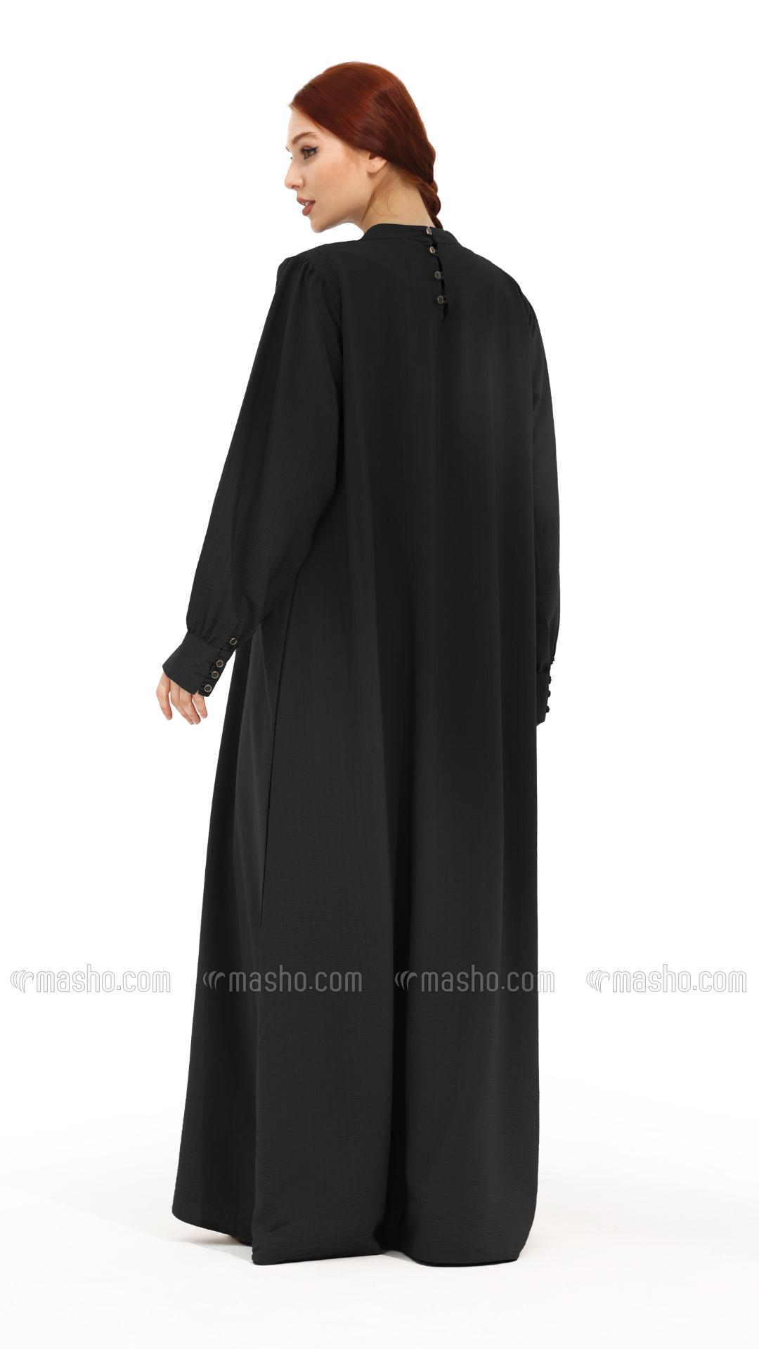Wholesale Black Gorgeous Abaya with Show Buttons 