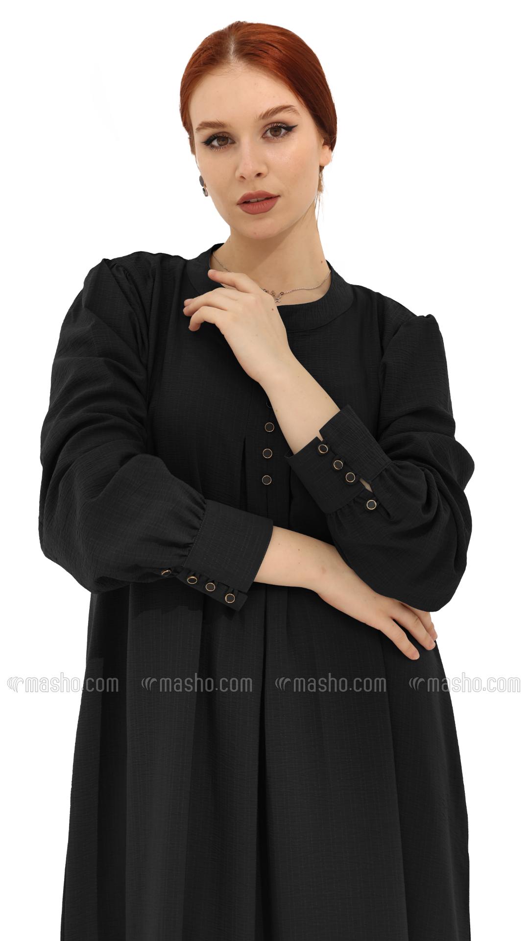 Wholesale Black Gorgeous Abaya with Show Buttons 