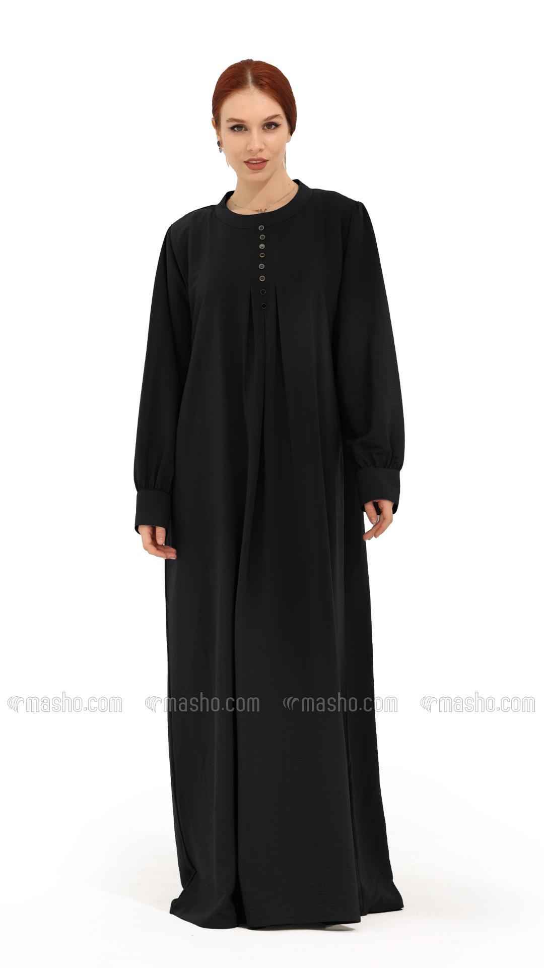 Wholesale Black Gorgeous Abaya with Show Buttons 