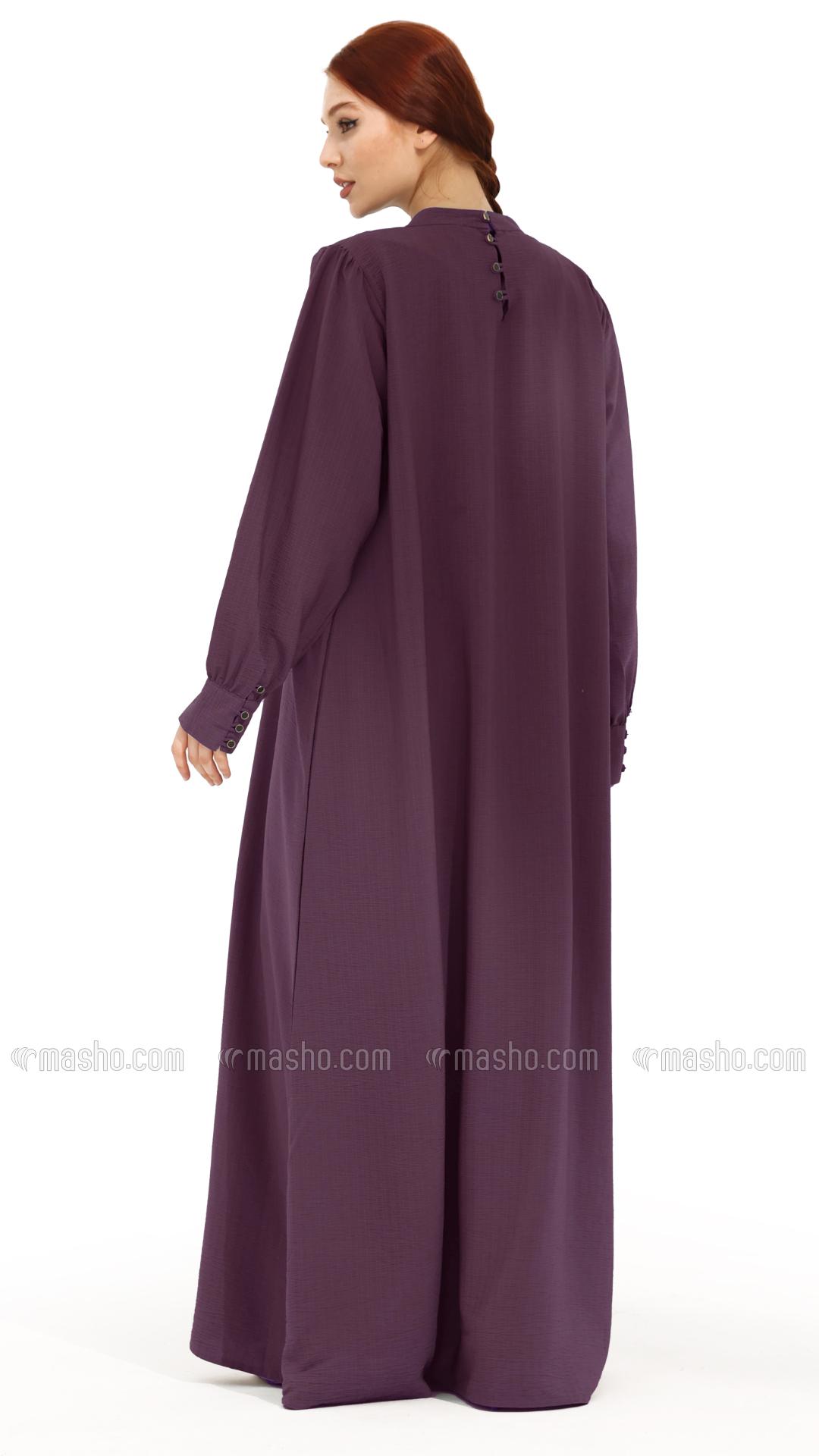 Wholesale Lavender Gorgeous Abaya With Show Buttons