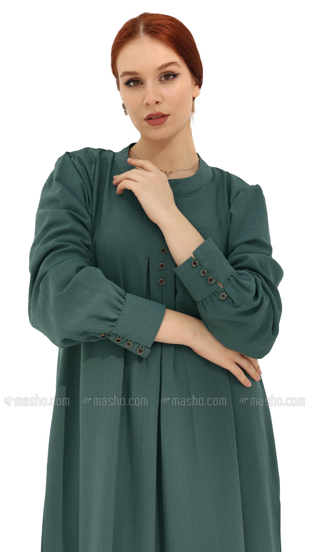 Wholesale Cadet Blue Gorgeous Abaya with Show Buttons 