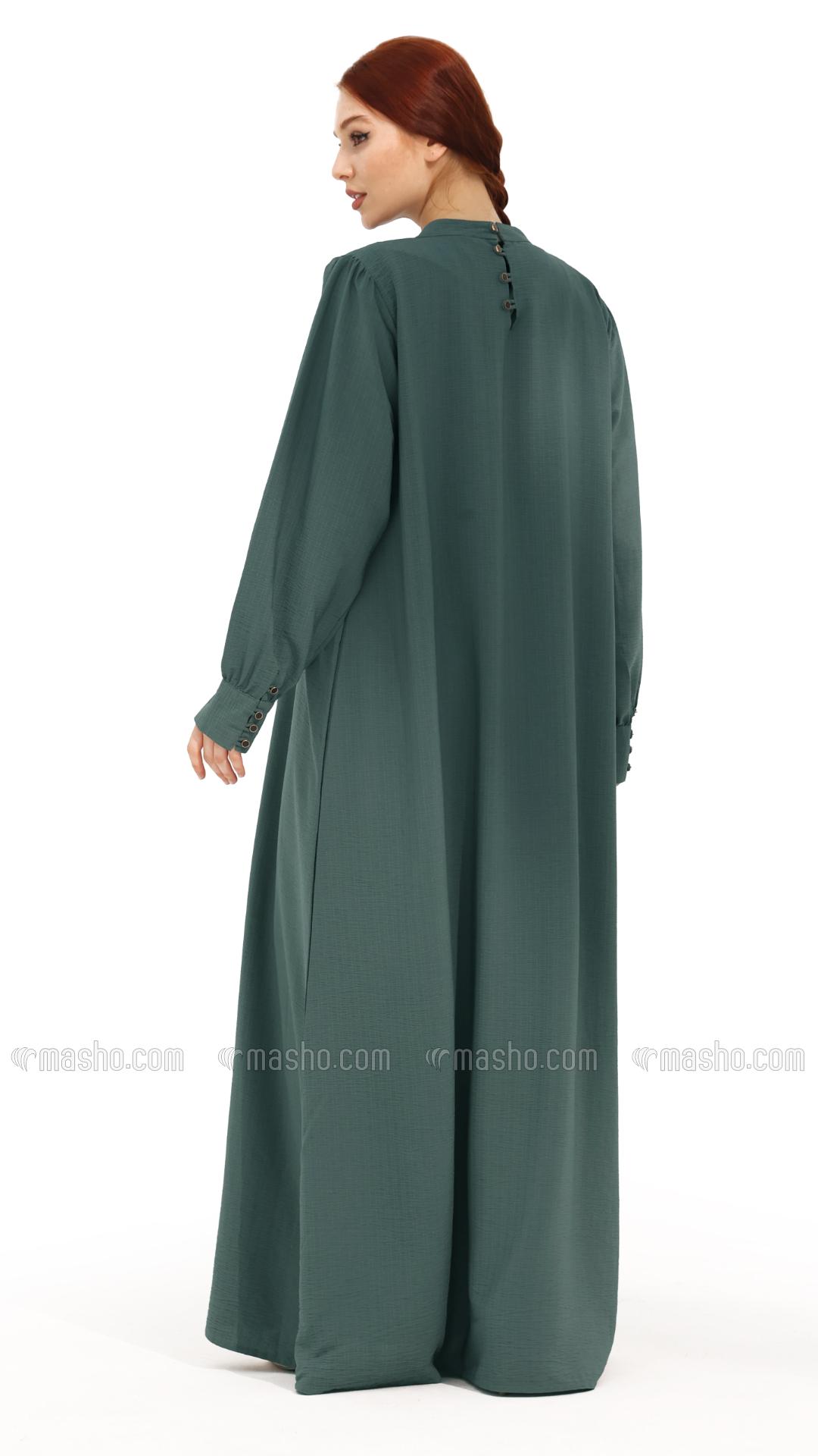 Wholesale Cadet Blue Gorgeous Abaya with Show Buttons 