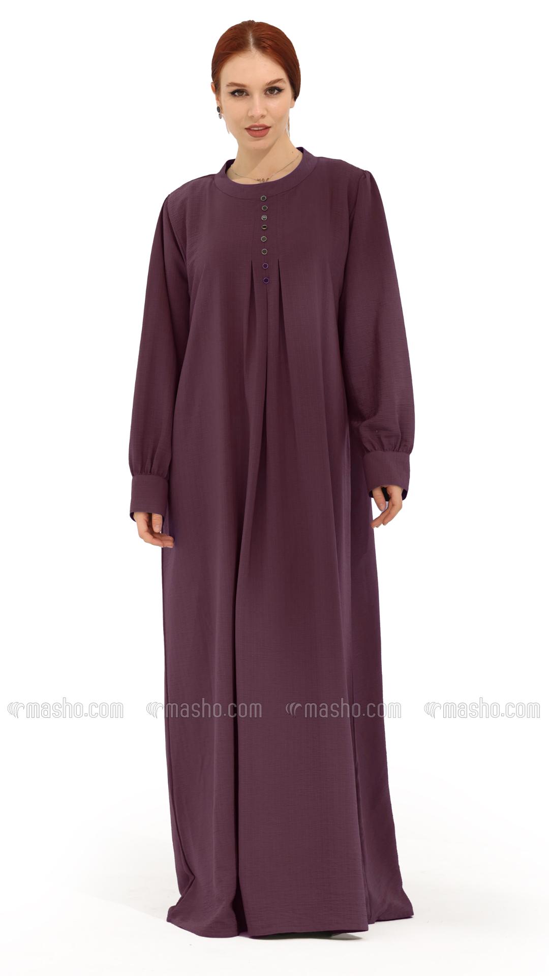 Wholesale Lavender Gorgeous Abaya With Show Buttons
